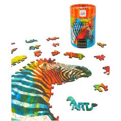 Фигурный деревянный пазл "ANIMAL ART" Зебра Нескучные игры
