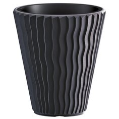Кашпо Prosperplast напольное Sandy, 39х43,6 см антрацит