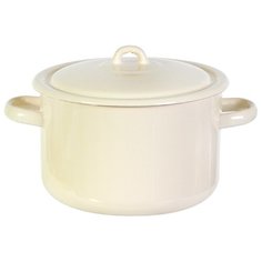 Кастрюля Лысьвенские эмали С-16141, 4.3 л, кремовый