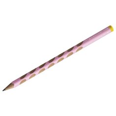 Карандаш ч/г Stabilo "Easy graph" HB, трехгран., с углублением для пальцев, для левшей, цвет пастельный розовый, 6 шт.