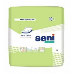 Пеленки впитывающие 90х60см SENI SOFT BASIC, 10штук в упаковке