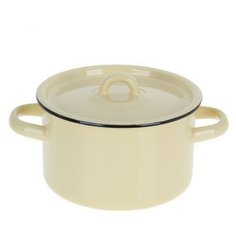 Кастрюля эмалированная 1,5л без рисунка 2с15/1 СтальЭмаль