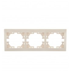 Рамка 3-ая горизонтальная крем LEZARD MIRA (701-0300-148) 2 шт.