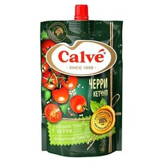 Кетчуп Calve с кусочками помидоров черри дой-пак, 350 г 3 шт.