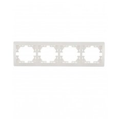 Рамка 4-ая горизонтальная цвет белый LEZARD MIRA (701-0200-149) 2 шт.