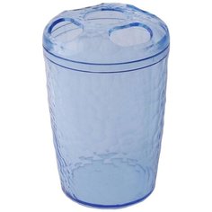 Стакан для зубных щеток Natural stone голубой прозрачный BQ1214ГЛПР 3 шт.