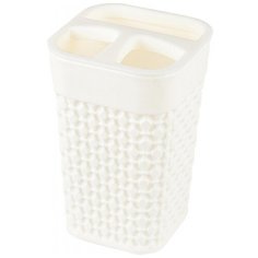 Стакан для зубных щеток OSLO молочный туман PT1344МЛ-36 3 шт. Plast Team