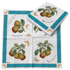 Салфетки одноразовые трехслойные 33х33 Груша 20шт/уп ДП-С-41899_Г 2 шт. Priority