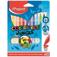 Фломастеры Maped Jungle 12 цв 845420 картон 2 шт.