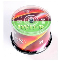 Носители информации DVD+R, 16x, VS, Cake/50, VSDVDPRCB5001