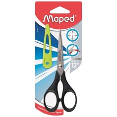 Ножницы детские Maped PRECISE 130 мм, острокон.,с защитн.футл.,блист., черн 2 шт.