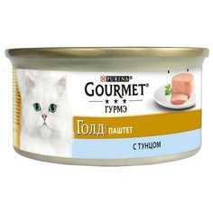 Корм влажный Gourmet Паштет 85 г консервы для кошек, с тунцом 1х12