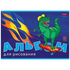 Альбом для рисования 16л А4 скрепка Мой друг Дино, в асс. 067279 10 шт. Hatber