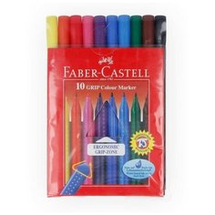Фломастеры Faber-Castell Grip, 10цв., трехгр, 155310 2 шт.