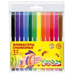 Фломастеры 12 цв. Каляка-Маляка блист. упак., кругл. корп.,ФКМ12 3 шт.