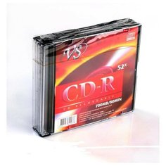 Носители информации CD-R, 52x, VS, Slim/5, VSCDRSL501 2 шт.