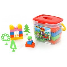 Конструктор Строитель (52 элем. в ведерке)41234 Полесье