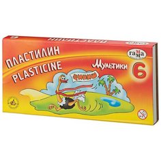 Пластилин Гамма Мультики 6цв 120гр со стеком 5 шт. Gamma