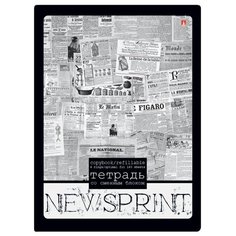 Тетрадь общая А5 160л клетка,кольца(смен.блок) газета 7-160-081/98 2 шт. Bruno Visconti