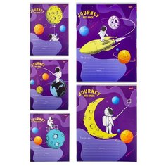 Тетрадь школьная А5 12л,кос.линия космическое путешествие 5диз 12-4379 25 шт. Проф Пресс