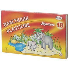 Пластилин Гамма Мультики 18цв 360гр со стеком к/к 2 шт. Gamma