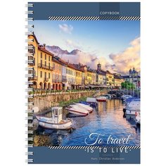 Тетрадь общая А4 60л клетка,греб,мел.обл.лодки У горного озера 60-5878 4 шт. Проф Пресс