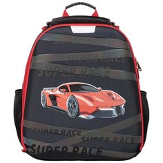 Ранец №1School Basic Red auto, 2 отд., эргоном. спинка