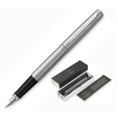 Ручка перьевая JOTTER STAINLESS STEEL CT, синий картр.1,0мм 2030946 Франция Parker