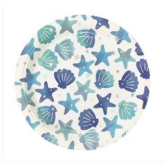 Тарелка одноразовая бумажная ламинир для Русалочки 18см 6шт/уп 6068356 2 шт. Патибум