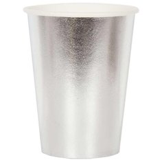 Стакан бумажный одноразов фольгирован серебряный 250мл 6штG,1502-3781 3 шт. Веселая Затея