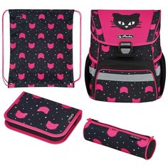 Ранец LOOP PLUS Black Cat, с наполнением, 50032440 Herlitz