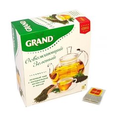Чай Grand Освежающий зеленый, 100пак/уп ГРАНД