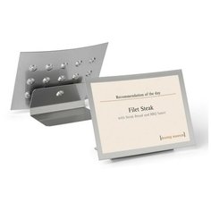 Стенд информационный настольный DURAVIEW А4, серебро, с рамкой Durable