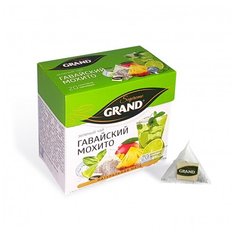 Чай Grand зеленый Гавайский Мохито Ягоды в пирамидках, 20штx1,8г/уп 3 шт. ГРАНД
