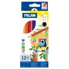 Карандаши цветные 12цв 6-гран Milan, 80012 2 шт.