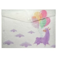 Папка-конверт на кнопке Лавандовые Ламы А4, 14-036 5 шт. Bruno Visconti