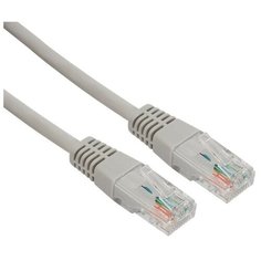 Патч-корд UTP категория 5e LSZH, 1 метр, неэкранированный, серый REXANT 4 шт.