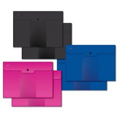 Папка-конверт на кнопке А5, 180мкм, Attache , Digital ассорти, 6 шт.уп