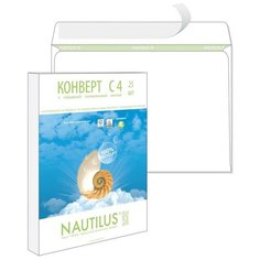 Конверты Nautilus,ЭКО, С4(229х324мм), стрип,90г, 25шт/уп 2 шт. Bong