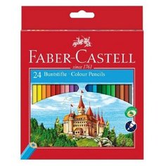 Карандаши цветные 24цв 6-гран Faber-Castell Grip Eco Замок120124