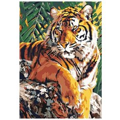 Картина по номерам Тигр на камне Кпн-099 2 шт. Lori
