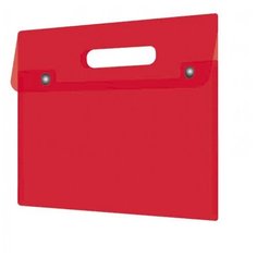 Папка-конверт на кнопке красная PP 180мкм 32х28 см/48224 3 шт. Феникс