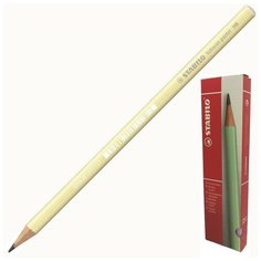 Карандаш чернографитный STABILO Schwan Pastel 421 HB кругл.,б/ласт,желтый 6 шт.