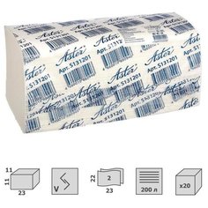 Полотенца бумажные д/держ.ASTER Pro S131201 V 2-сл.200л*20пач/уп