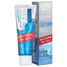 Зубная паста отбеливающая GLOBAL WHITE max shine 100г