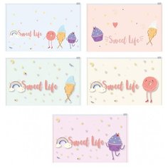 Папка-конверт на молнии Z-L Attache Selection Sweet life А5 200мкм 5шт/уп