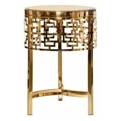 Стол журнальный стекло (коричневый, золото) Размер: 35*50*35 см Garda Decor