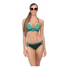 Купальник бикини LORA GRIG, размер 42, черный/мультиколор