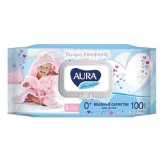 AURA Влажные салфетки Aura Ultra Comfort, детские, микс, 100 шт.