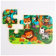 Крошка Я Пазл для ванны (головоломка), «Африка», 6 деталей